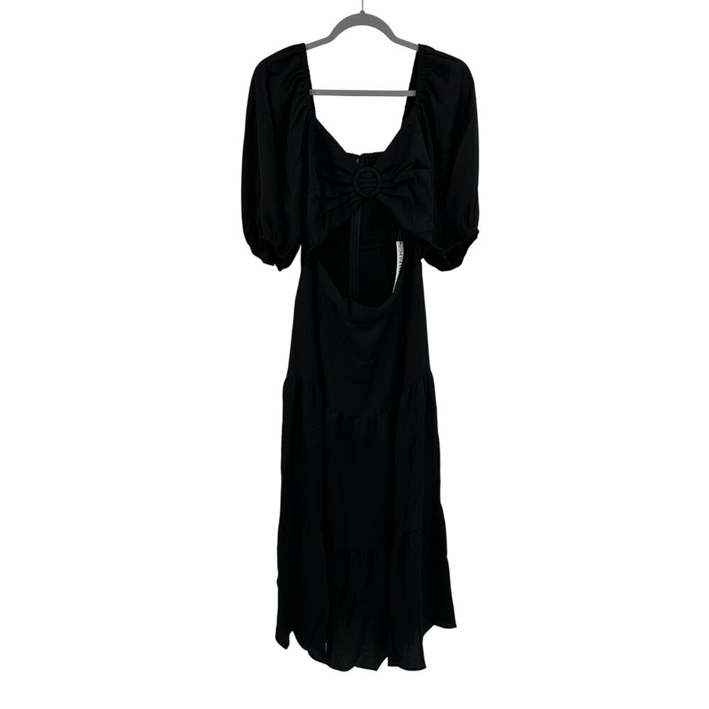 MINKPINK Audrey Cut Out Midi Dress in black Size L - Picture 2 of 11